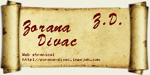 Zorana Divac vizit kartica